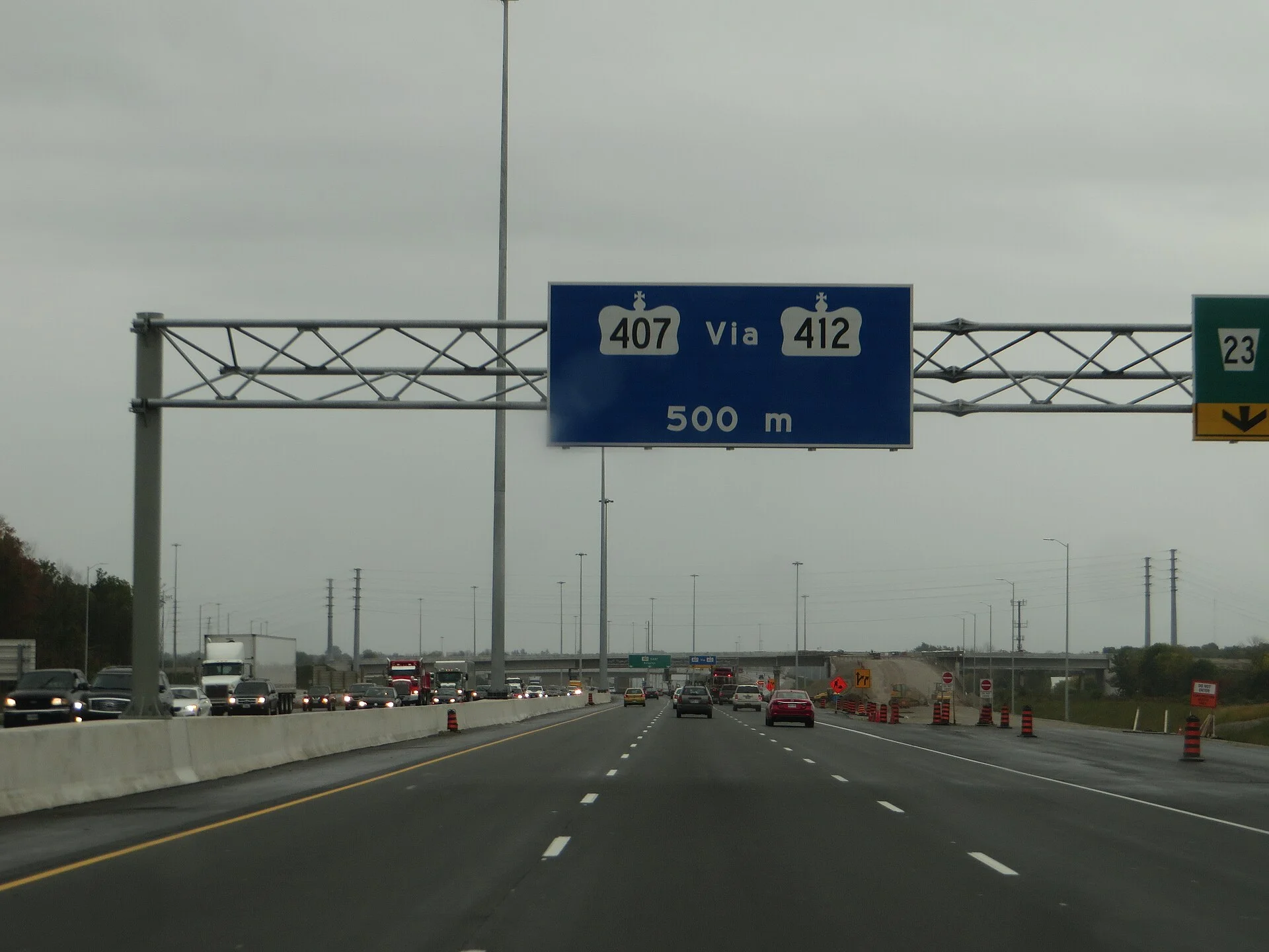 Junction of Ontario Highway 401 and 407, Whitby, Ontario (30032733486)